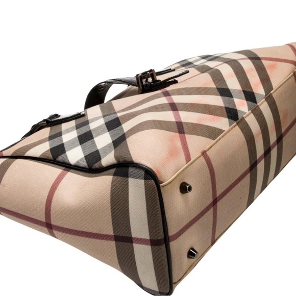 Burberry Tan and Black Checkered Shoulder Bag - Picture 5 of 6